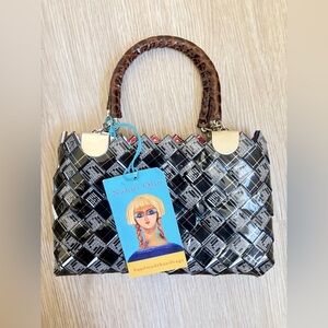 Vintage Nahui Ollin Woven Recycled Wrapper Purse New